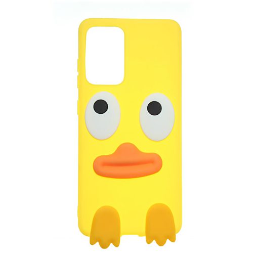 قاب عروسکی طرح اردکی گوشی سامسونگ Galaxy A52 زرد